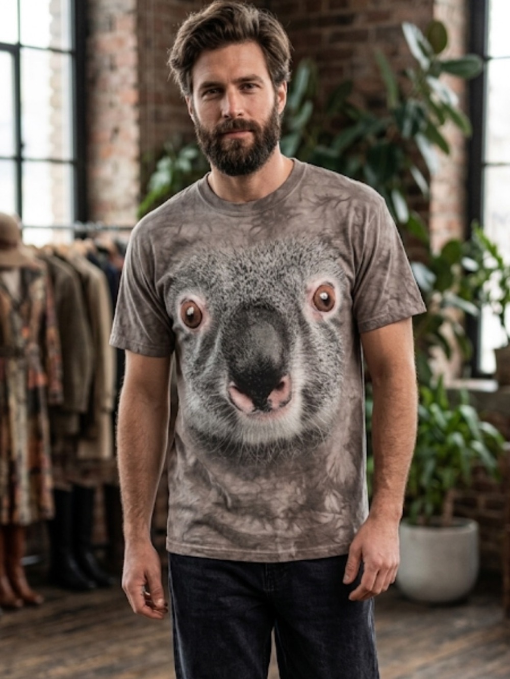 The mountain koala, bear shirt, size medium